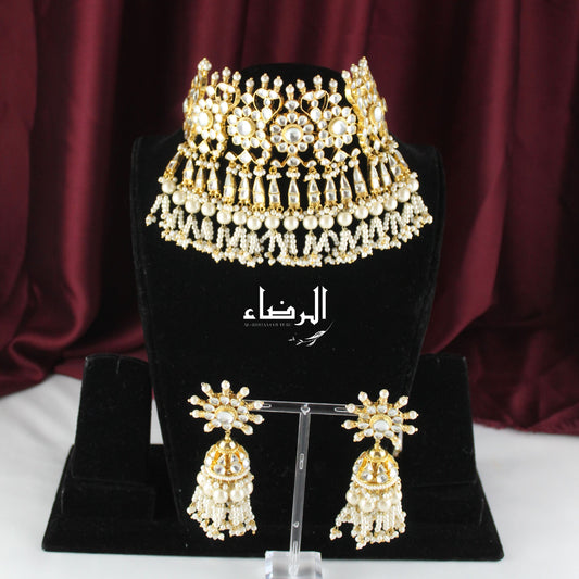 Nadira - Pachi Kundan Set (Pearl)