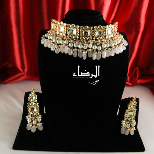 Neha - Pachi Kundan Set (Pastel Pink)