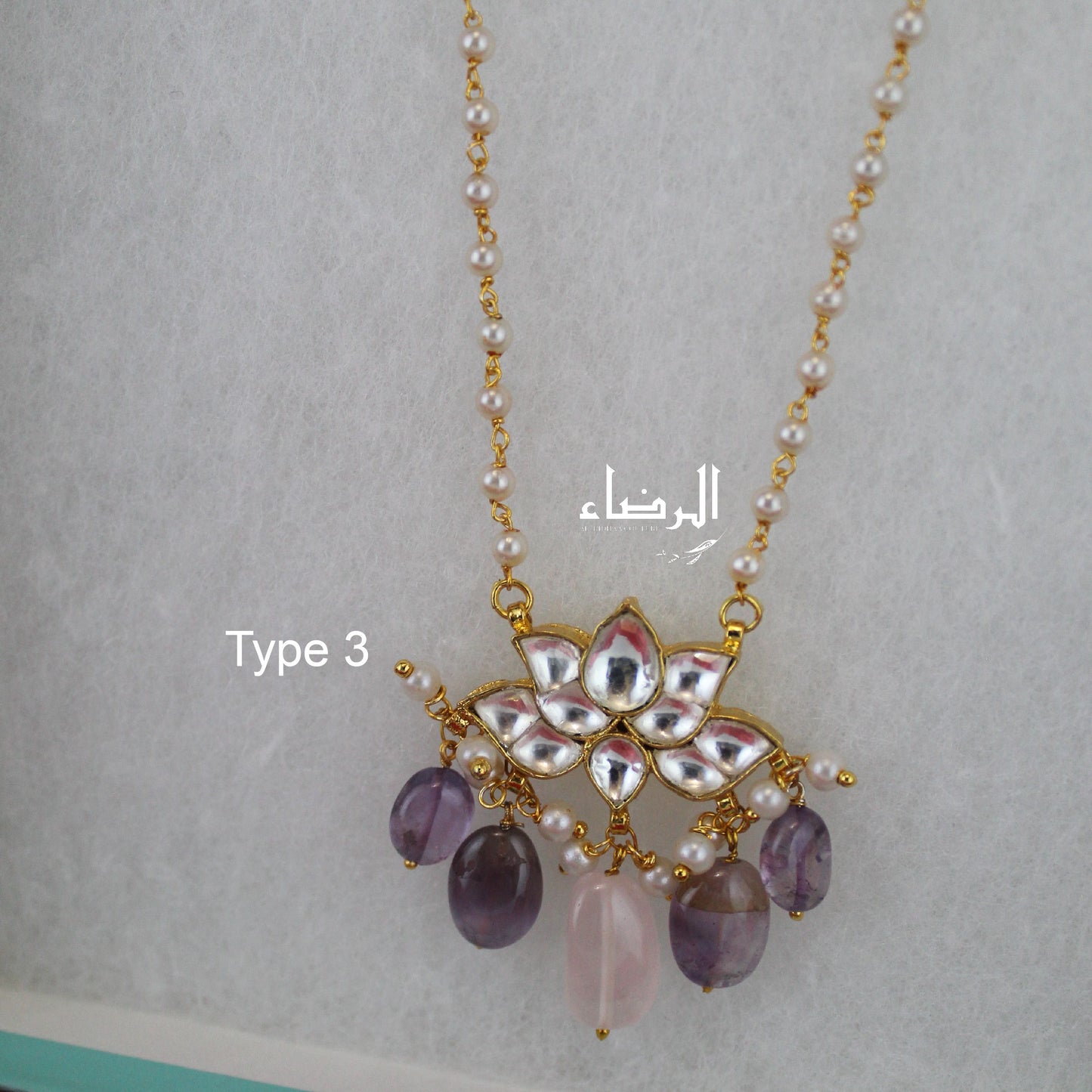 Lotus - Pachi Kundan Pendant