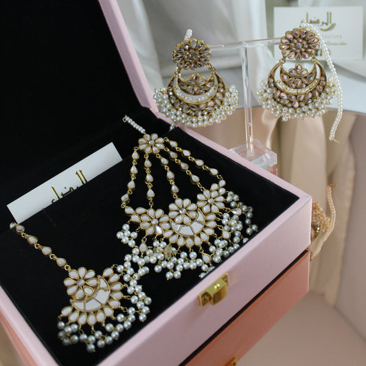 Jasmine - Full Earrings Set (Pearl)
